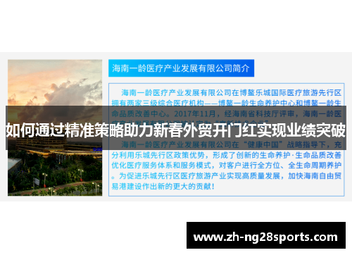 如何通过精准策略助力新春外贸开门红实现业绩突破